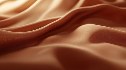 Fototapeta premium A piece of brown fabric with a shiny, glittery texture