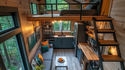 Sustainable tiny home practices, focusing on energy efficiency and eco-friendly materials