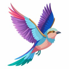 Obraz premium Flying lilac breasted roller