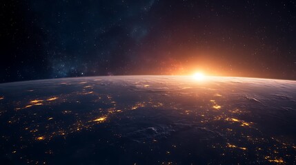 Celestial science artwork highlighting planets and stars through AI creation image