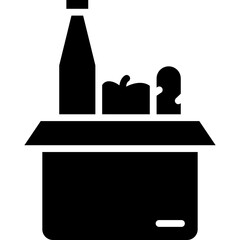 Fototapeta premium Food Bank Glyph Icon