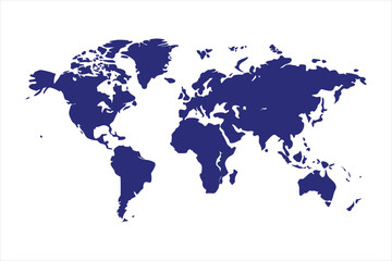 world map vector icon illustration on white background.