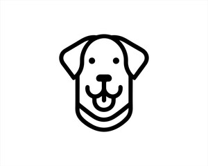 Dog Logo design template. Dog head icon. Outline dog Vector illustration.