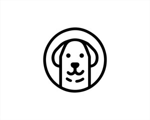 Obraz premium Circle Dog Logo Design Vector illustration..