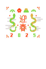 年賀状　2025年　巳年
