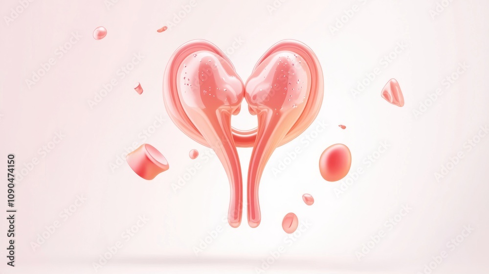Poster A stylized heart shape with fluid-like elements, representing love or emotion.