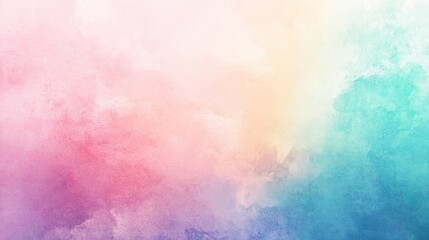 Fototapeta premium A soft, abstract watercolor background blending pastel colors for creative use.