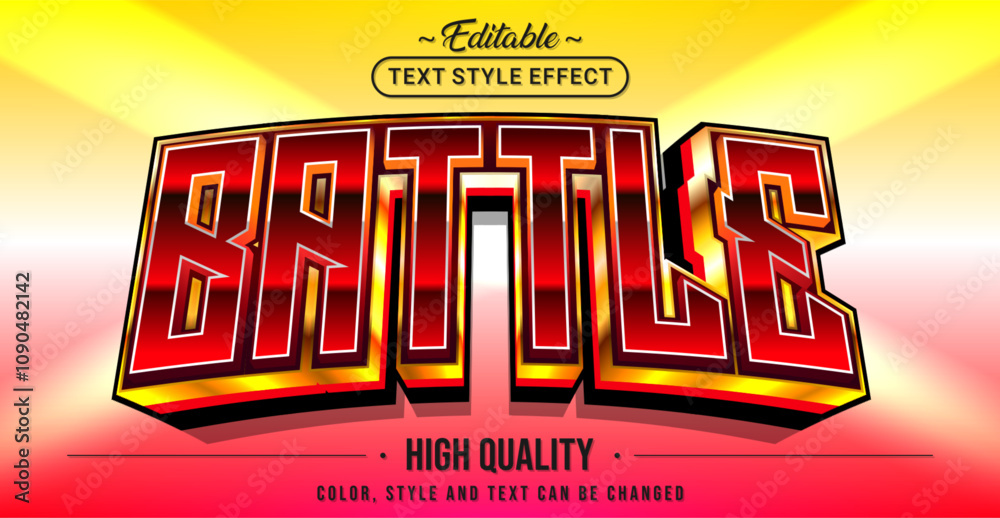 Aufkleber Editable text style effect - Battle text style theme.