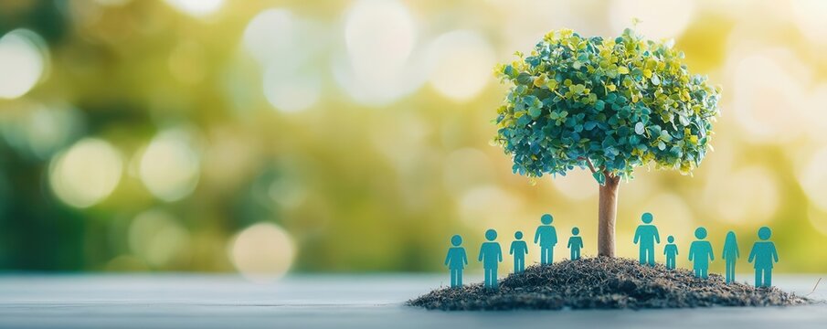 A corporate social responsibility project being highlighted on a slide, Company showcase presentation, community impact