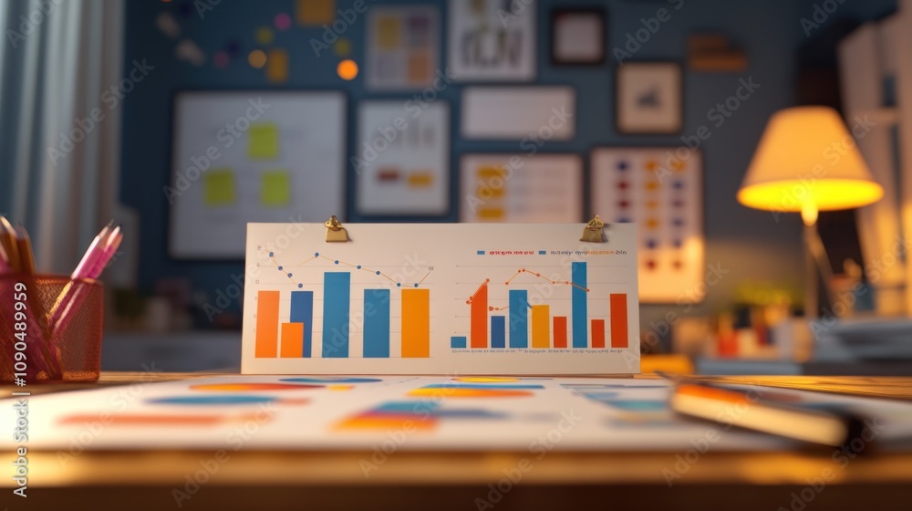 Poster A workspace featuring data visualizations and charts for analysis and presentation.