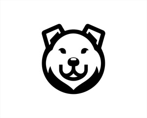 Fototapeta premium Dog logo design vector illustration. Black and white dog logo template