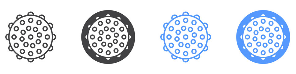 Obraz premium Massage ball icon flat line symbol set.