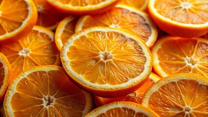 Close-Up of Vibrant Orange Slices on a Bright Background, Capturing the Juicy Texture and Freshness of Citrus for Fashion and Food Photography Inspiration