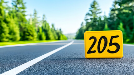 Direction 2025 written on asphalt road background, new year business goal illustration