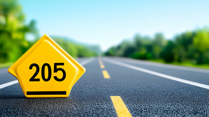 Direction 2025 written on asphalt road background, new year business goal illustration