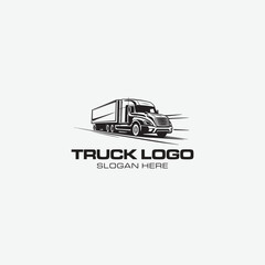 Sleek Logistics Truck Logo Illustration
