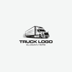 Sleek Logistics Truck Logo Illustration