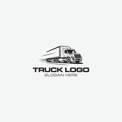 Sleek Logistics Truck Logo Illustration
