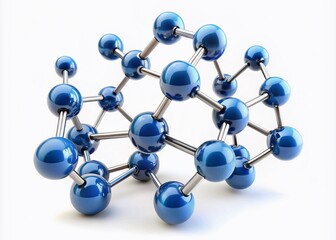 Obraz premium High-Resolution 3D Model of a Molecule Isolated on White Background for Scientific Visualization and Educational Purposes in Chemistry and Biology