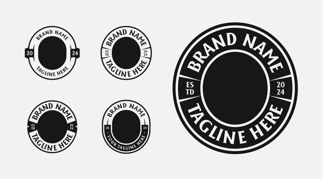 logo badge design template with the text editable for clothing, sport and apparel
