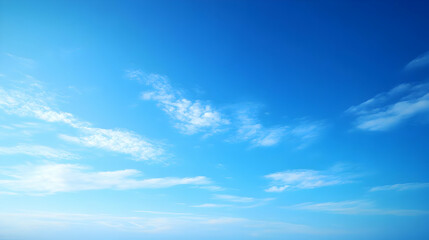 Blue Sky with White Fluffy Clouds, A Scenic View of a Serene Atmosphere, A Clear and Bright Sky Background, Perfect for Design and Inspiration