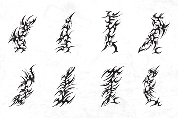 Fototapeta premium trbal contemporary tattoo set design