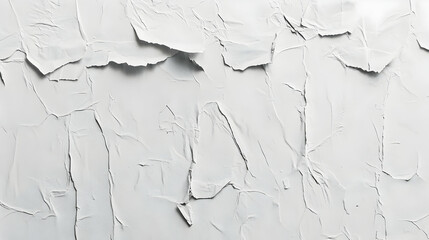 Obraz premium White Crumpled Paper Texture, Ripped and Torn Edges, Abstract Background for Design and Projects