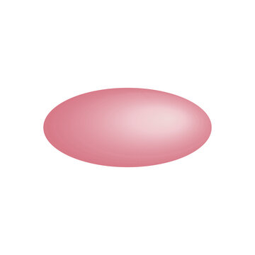 Vector ellipsoid with gradients and shadow for game, icon, package design, logo, mobile, ui, web, education. 3d ellipsoid on a white background. Geometric figures for your design.