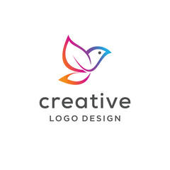 Vector premium. Humming bird logo icon