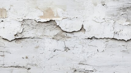 Obraz premium Rustic white wood texture with an exfoliated, weathered look, featuring peeling layers that create a bright, shabby chic aesthetic perfect for backgrounds.