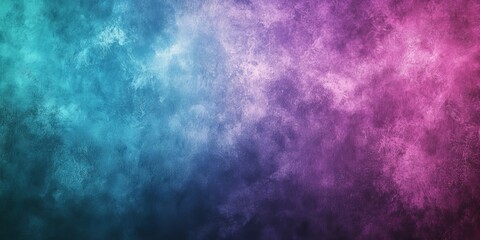 Fototapeta premium Purple and teal transition backdrop, grainy texture, copy space, Generative AI