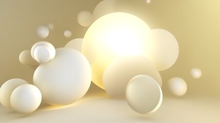 Abstract Background Featuring Glowing White Spheres