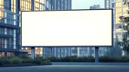 Fototapeta premium blank billboard on the street