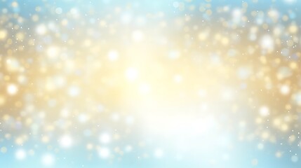 Abstract Background Of Blue And Gold Bokeh Lights