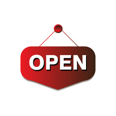 open shop Open Now Label Sign Vector Illustration with No Background