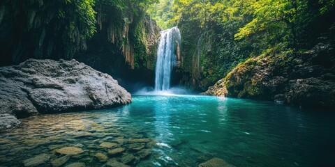 Captivating Cambugahay Falls showcasing its stunning waterfalls, vibrant natural surroundings, and serene ambiance, perfect for nature lovers seeking the beauty of Cambugahay Falls.