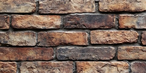 Fototapeta premium Textured wall brick background ideal for editing and adding text. This wall brick background provides a perfect canvas for creative design and textual enhancements. Perfect for various projects.