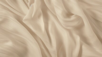 Obraz premium Elegant Draped Beige Fabric Soft Texture Background