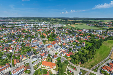 Fototapeta premium Das Donautal zwischen Kelheim und Regensburg rund um die Ortschaft Saal 
