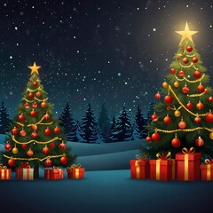 Christmas house in the forest