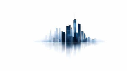 Fototapeta premium Modern city skyline vector illustration