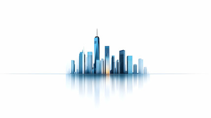 Fototapeta premium Modern city skyline vector illustration