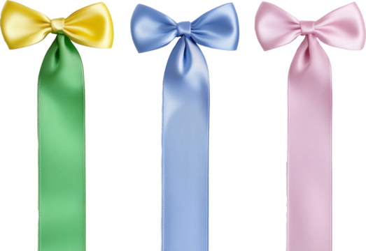 rainbow colorful ribbon bow  - Powered by Adobe