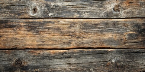 Fototapeta premium Weathered wooden board featuring a rustic texture, perfect for enhancing a variety of backgrounds. This rough wooden board showcases a unique character and charm. Ideal for design projects.