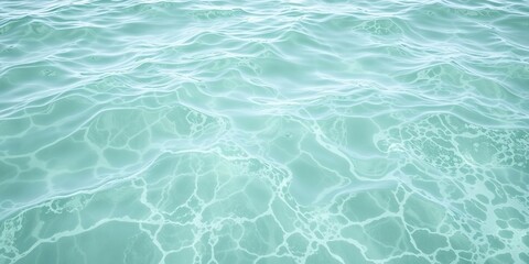 Obraz premium A soothing abstract wave pattern with shades of green and white on a textured water surface, Serene Landscape, Soothing Waves