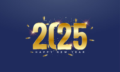 Happy New Year 2025 Greeting Card