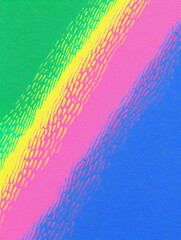 Vibrant abstract background featuring colorful diagonal stripes in green, yellow, pink, and blue, creating lively and energetic atmosphere