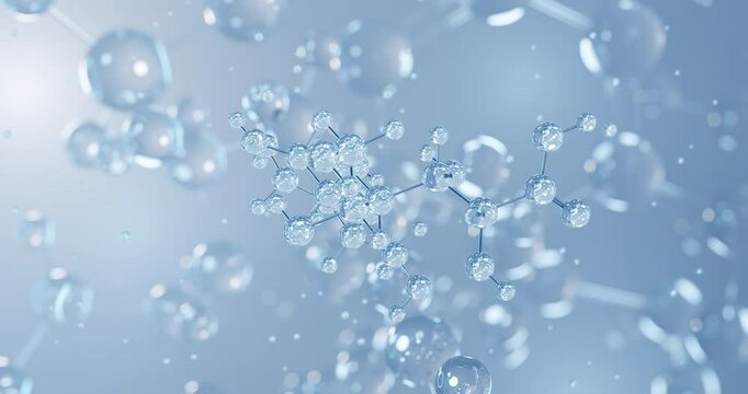 Lactobionic acid, rotating 3D model of e399, seamless looped video