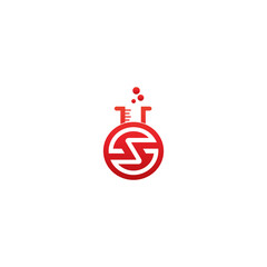 letter s lab logo designs for medical research logo