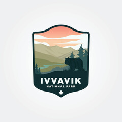Ivvavik National Park of canada vector illustration design